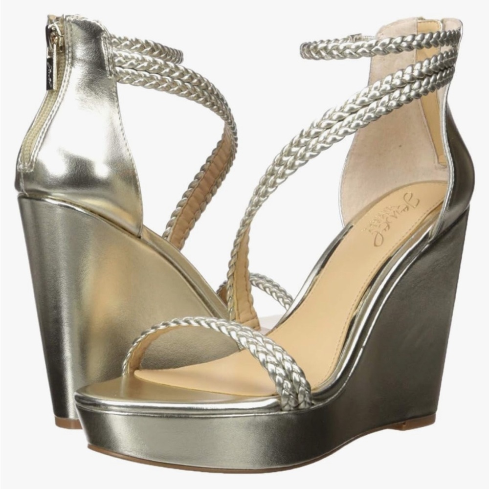 🛍️ Jewel Badgley Mischka Women's Suzy Wedge Sandal!! 🛍️